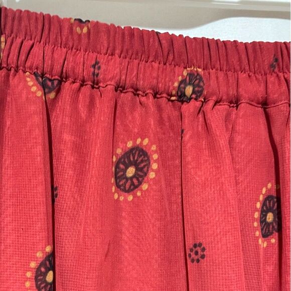 Vintage Bohemian Peasant Skirt Long Paisley Printed Small - Picture 5 of 7